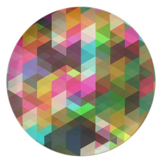 Fine Abstract Cool Cute Girly Retro Fashion Plate (Front)