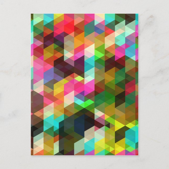 Fine Abstract Cool Cute Girly Retro Fashion Postcard (Front)