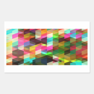 Fine Abstract Cool Cute Girly Retro Fashion Rectangular Sticker