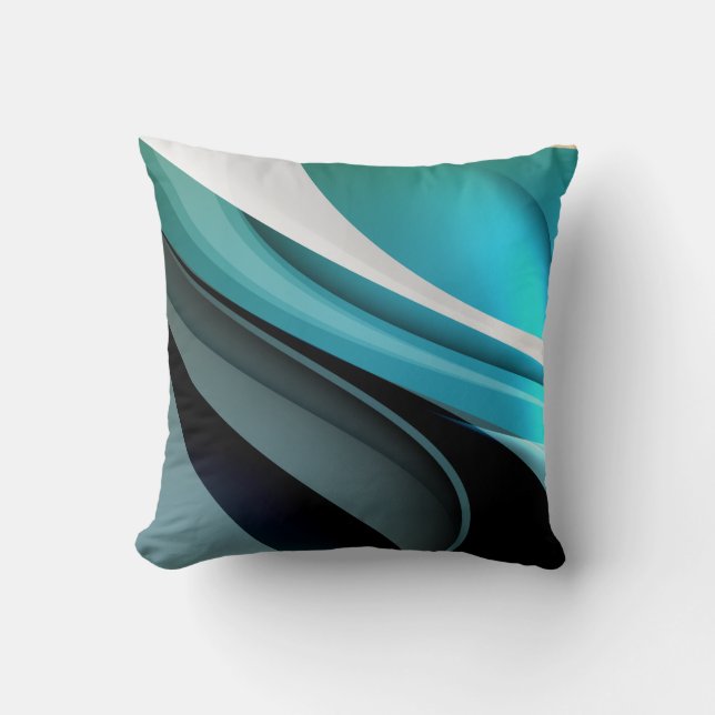 Fine Abstract Cool Cute Girly Retro Fashion Throw Pillow (Front)