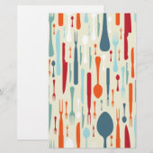 Fine Abstract Kitchen Knives Forks Spoons (Front/Back)