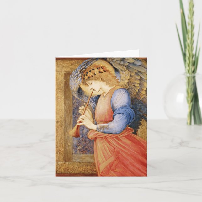 Fine Art Angel with Flute Note Card (Front)