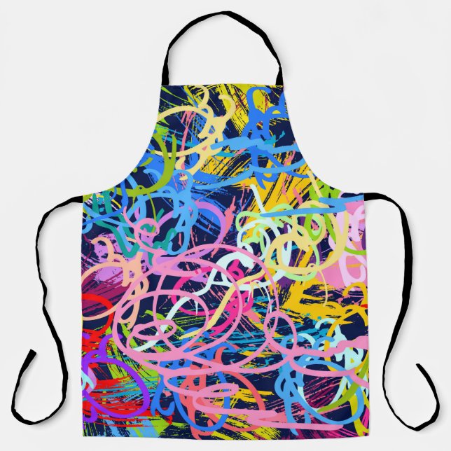 Fine Art background. Seamless pattern with grunge  Apron (Front)