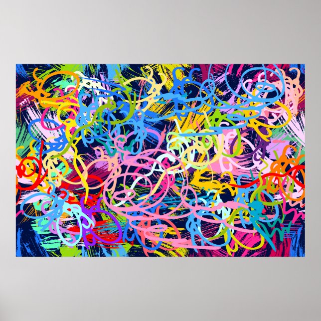 Fine Art background. Seamless pattern with grunge  Poster (Front)