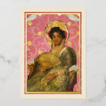 Fine Art Beauty Valentine Foil Holiday Card