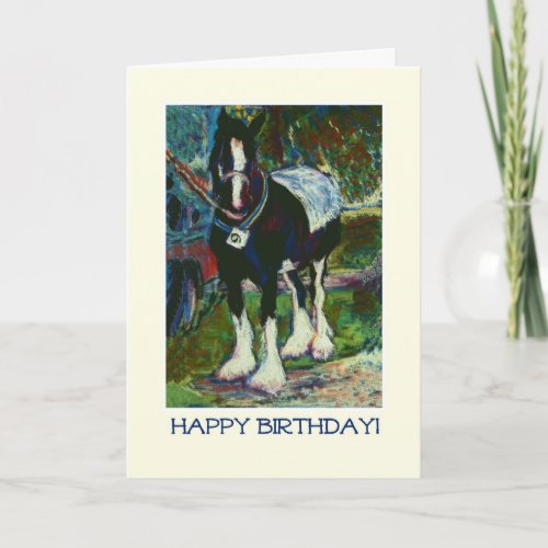 Fine Art Birthday Card _ Shire Horse