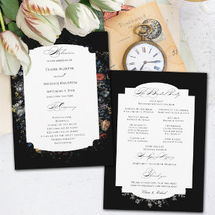 Fine Art Black Floral Calligraphy Program