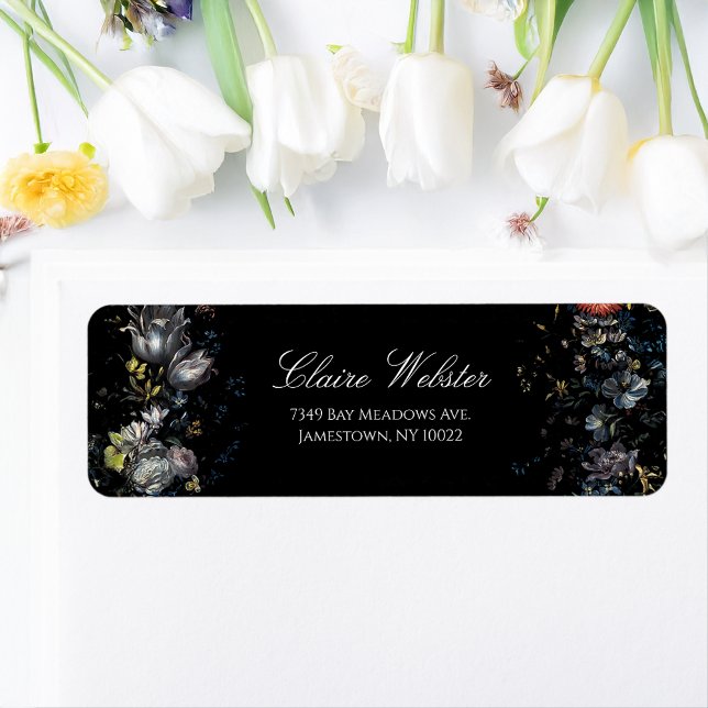 Fine Art Black Floral  Label (Creator Uploaded)