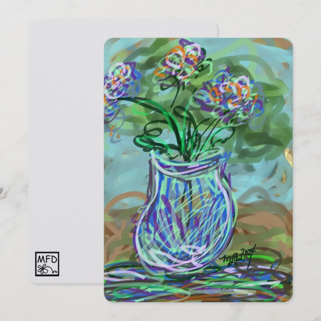 Fine Art Bright FloRAL dopamine decor Contemporary (Front/Back)