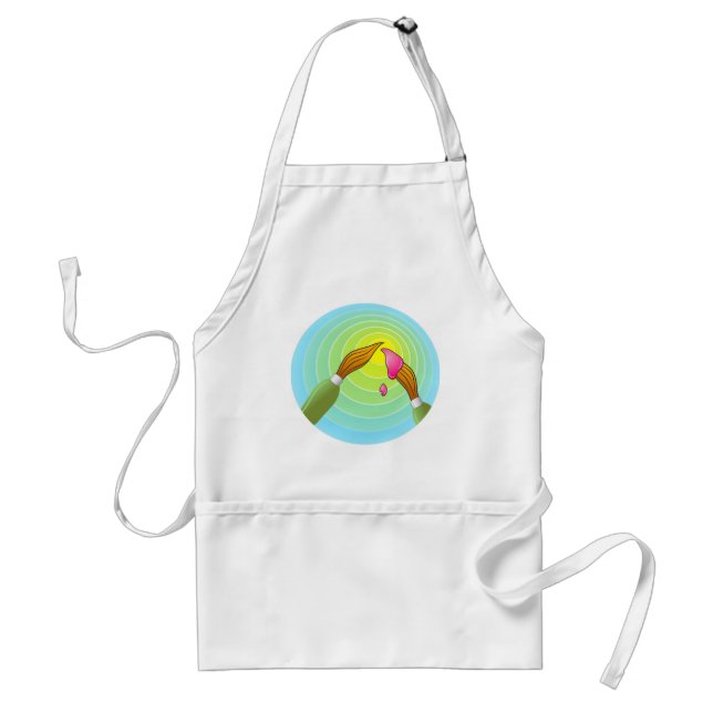 Fine Art Brushes Adult Apron (Front)