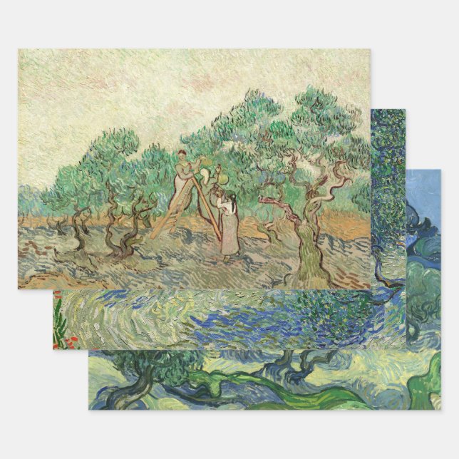 Fine Art by Vincent Van Gogh, Decoupage Wrapping Paper Sheets (Set)