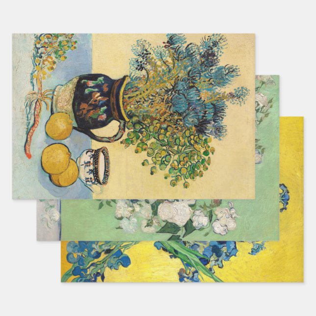 Fine Art by Vincent Van Gogh, Decoupage Wrapping Paper Sheets (Set)