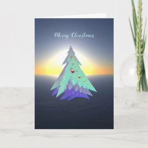 Fine Art Christmas Card with Designer Tree