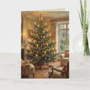 Fine Art Christmas Tree Impressionist Holiday Card