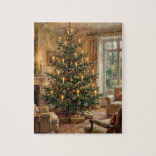 Fine Art Christmas Tree Impressionist Jigsaw Puzzle