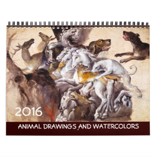 FINE ART COLLECTION  / Animal Drawings 2016 Calendar