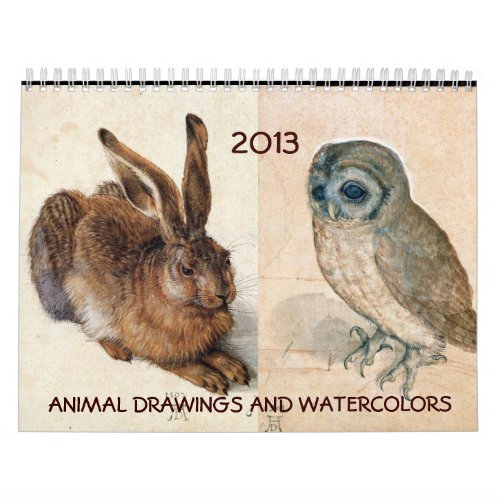 FINE ART COLLECTION   Animal Drawings 2017 Calendar