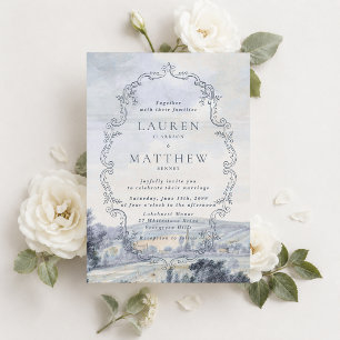 Fine Art Country Landscape Wedding Invitation