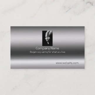 Fine Art Dartmoor Pony Portrait on metallic-effect Business Card