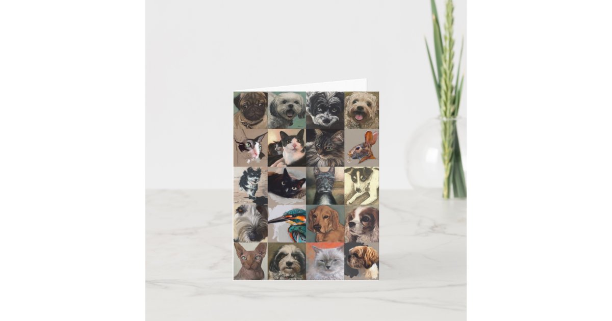 Fine Art Dog And Cat Thank You Cards Zazzle Com