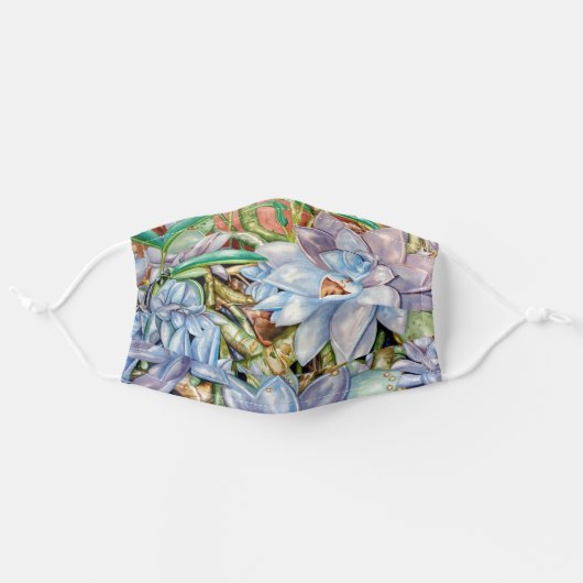 Fine Art Face Mask-Chicks n Hens Adult Cloth Face Mask (Front, Unfolded)