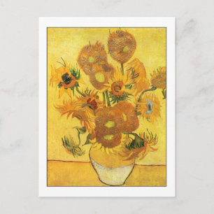 Fine Art Fifteen Sunflowers by Van Gogh Postcard