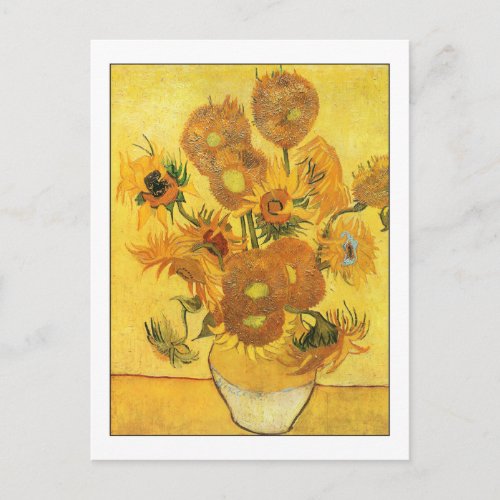 Fine Art Fifteen Sunflowers by Van Gogh Postcard