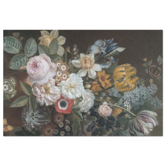 Fine Art Floral Decoupage Paper