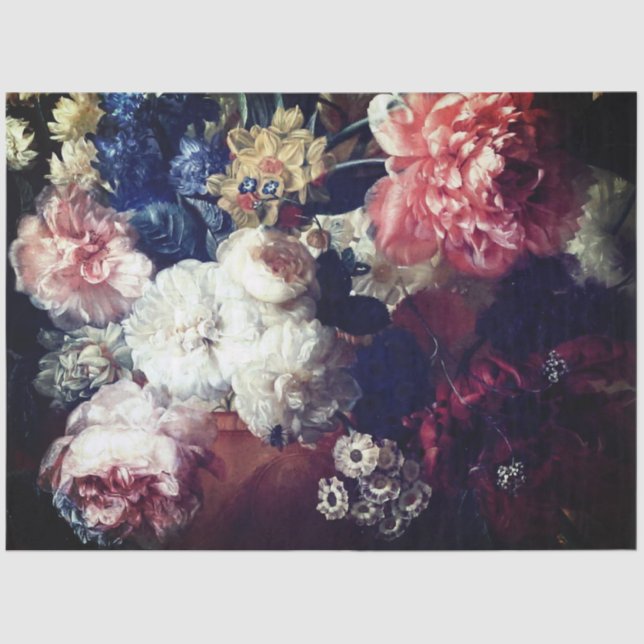 Fine Art Floral Decoupage TIssue Paper (Front)