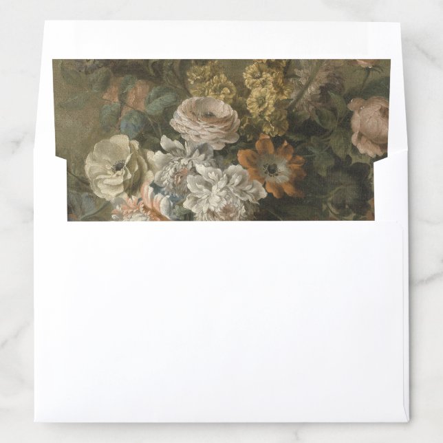 Fine Art Flowers Elegant Wedding Envelope Liner (In Envelope)