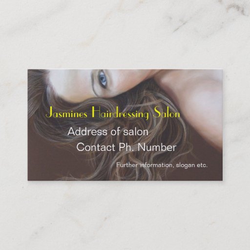 Customizable Fine Art Hairdressing salon Business Cards