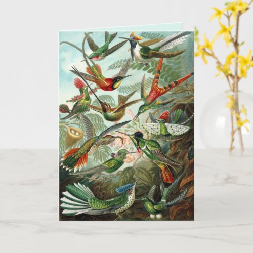 Fine Art Hummingbirds Custom Greeting Card