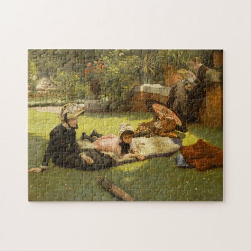 Fine Art In Full Sunlight _ James Tissot painting Jigsaw Puzzle