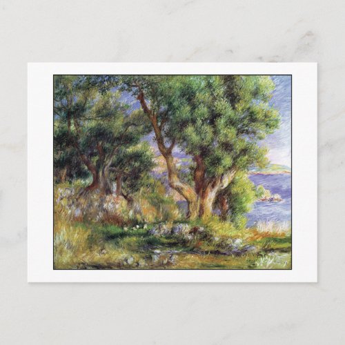 Fine Art Landscape on the Coast by Renoir Postcard