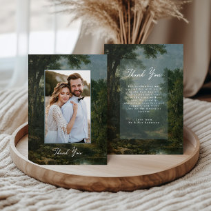 Fine Art Landscape Romantic Wedding Thank You Card