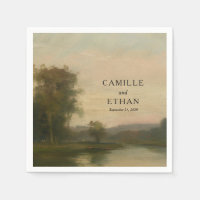 Fine Art Landscape Wedding Napkins