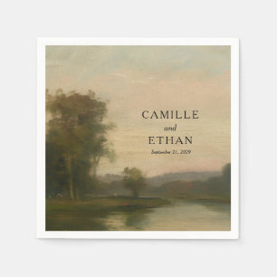Fine Art Landscape Wedding Napkins