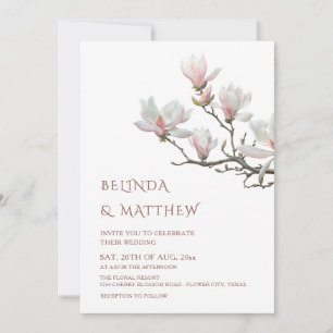 Fine Art Magnolia Casual Wedding Invitation