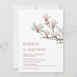 Fine Art Magnolia Casual Wedding Invitation