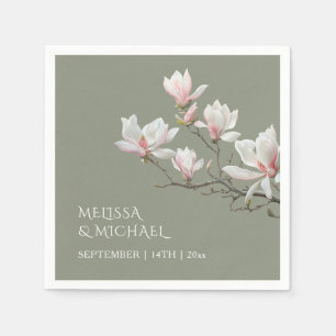 Fine Art Magnolia Wedding Napkins