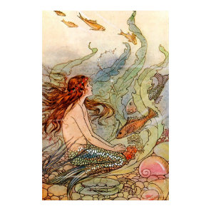 Fine Art Mermaid Ilustration Poster