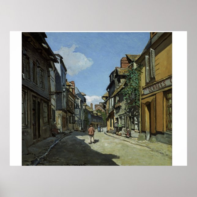 Fine Art Monet Rue de la Bavole Honfleur Poster (Front)
