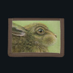 Fine art painted rabbit in the grass wallet<br><div class="desc">Beautiful delicate fine art rabbit acrylic painting reproduced on a wallet or purse . Uniquely painted and designed by Sarah Trett.</div>
