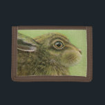 Fine art painted rabbit in the grass wallet<br><div class="desc">Beautiful delicate fine art rabbit acrylic painting reproduced on a wallet or purse . Uniquely painted and designed by Sarah Trett.</div>
