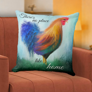 Fine Art Painted Rooster Personalized Pillow