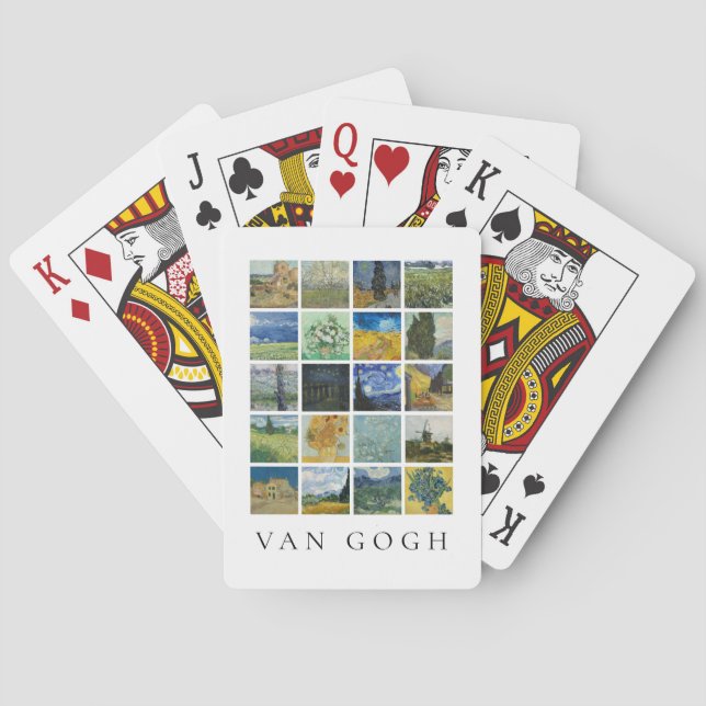 Fine Art Painting Collage Vincent Van Gogh Poker Cards (Back)