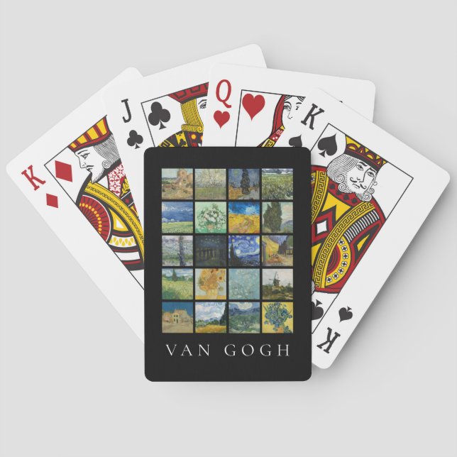 Fine Art Painting Collage Vincent Van Gogh Poker Cards (Back)