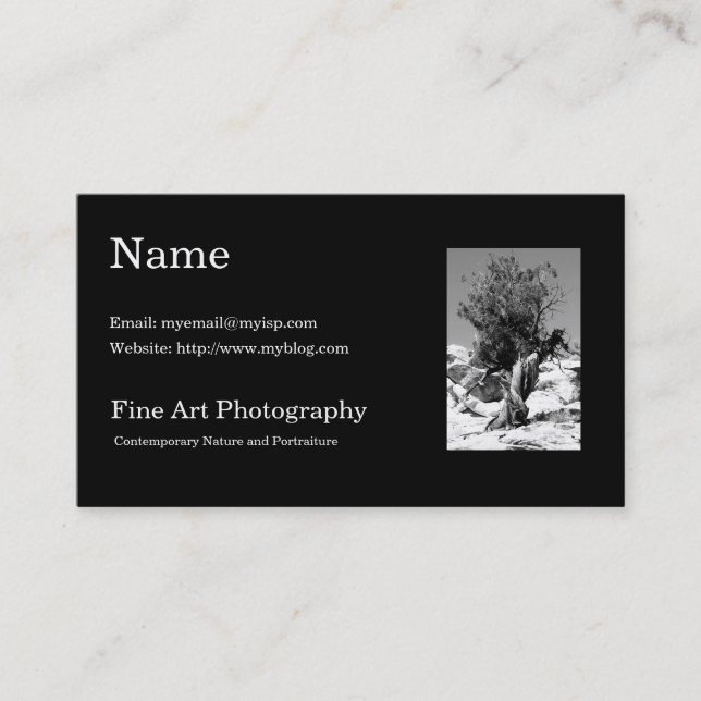 Fine Art Photography Business Card Template (Front)