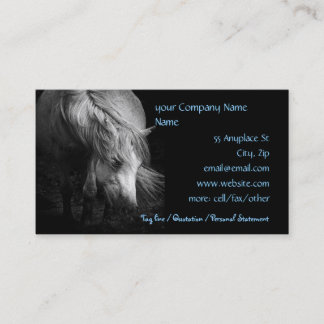 Fine Art Pony Head and Mane Business Card