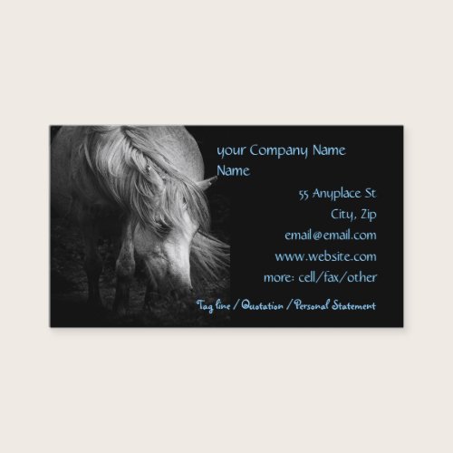Fine Art Pony Head and Mane Business Card